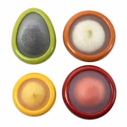 Joie Food Saver Set  Avocado  Tomato  Onion  and Lemon Stretch Pods  Silicone  One Size  4 Count