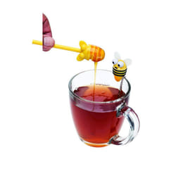 MSC International Joie Bumble Bee Infuser and Honey Dipper  for Loose Herbal Tea  188 Stainless Steel  BPA Free  One Size  Yell