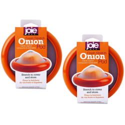 Joie Onion Stretch Pod  Keep Onions Fresh Longer  Refrigerator Storage  Produce Organization  Orange  Pack of 2