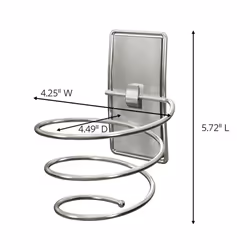 Command Hair Dryer Holder  Satin Nickel  1-Holder  2-Water-Resistant Strips  Organize Damage-Free