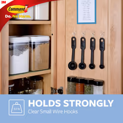 Command Small Wire Toggle Hooks  Damage Free Hanging Wall Hooks with Adhesive Strips  No Tools Wall Hooks for Hanging Decorations in Living Spaces  40