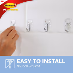 Command Small Wire Toggle Hooks  Damage Free Hanging Wall Hooks with Adhesive Strips  No Tools Wall Hooks for Hanging Decorations in Living Spaces  40