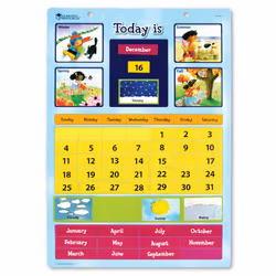 Learning Resources Magnetic Learning Calendar 51 Magnetic Pieces & Calendar Measures 12"" x 16-1/2"" Back to School Suppli ...