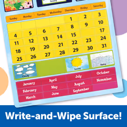 Learning Resources Magnetic Learning Calendar  51 Magnetic Pieces & Calendar  Measures 12"" x 16-1/2""  Back to School Supplies Teacher Supp