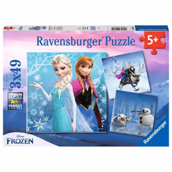 Ravensburger Disney Frozen Winter Adventures Puzzle Set - 3 x 49-Piece Jigsaw Puzzles for Kids | Unique Piece Design | Enhanc ...