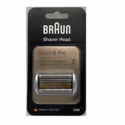 Braun Electric Shaver Head Replacement Part 94M Silver, Compatible with Series 9 Pro and Series 9 Electric Razors for Men
