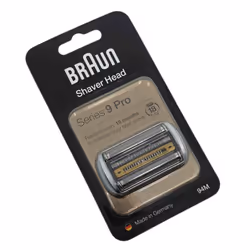 Braun Electric Shaver Head Replacement Part 94M Silver, Compatible with Series 9 Pro and Series 9 Electric Razors for Men