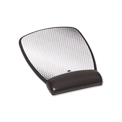 3M Precise Leatherette Mouse Pad w/Wrist Rest  6-3/4 x 8-3/5  Black (MW309LE)