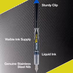 PILOT Pen 90029 Precise Varsity Pre-Filled Fountain Pens  Medium Point Stainless Steel Nib  Black/Blue/Red/Pink/Green/Purple/Turquoise  7-Pack Pouch