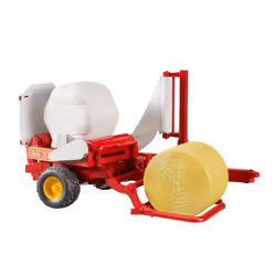 Bruder 02122 Bale Wrapper with Yellow and White Bales (Color May Vary)