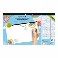 Blueline DoodlePlan Coloring Desk Pad Mandala Design 17.75 x 10.875 inches (A2917004P)