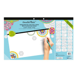 Blueline DoodlePlan Coloring Desk Pad  Mandala Design  17.75 x 10.875 inches (A2917004P)