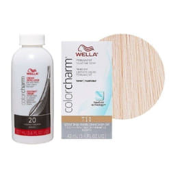Wella Blonde Colour Charm | Permanent Liquid Hair Toners -  Lightest Beige Blonde With Cream Developer -106ml
