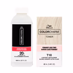Wella Color Charm T18 Permanent Liquid Hair Toner and 20 Vol. Developer - T18 & 20 Vol. Developer