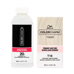 Wella Color Charm T18 Permanent Liquid Hair Toner and 20 Vol. Developer - T18 & 20 Vol. Developer