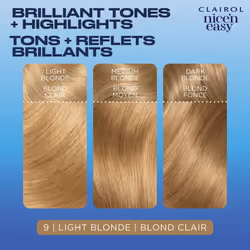 Clairol Nice'n Easy Permanent Hair Dye  9 Light Blonde Hair Color  Pack of 1