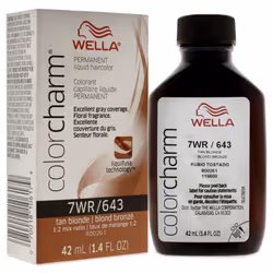 COLORCHARM Permanent Liquid Hair Color for Gray Coverage  7WR Tan Blonde
