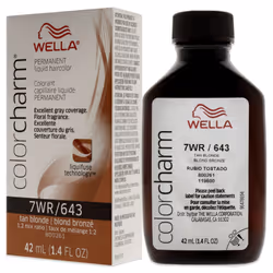 COLORCHARM Permanent Liquid Hair Color for Gray Coverage  7WR Tan Blonde