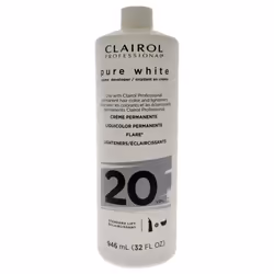 Pure White 20 Volume Creme Developer by Clairol for Unisex - 32 oz Lightener