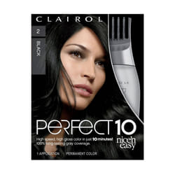 Clairol Nice'n Easy Perfect 10 Permanent Hair Dye  2 Black Hair Color  Pack of 1