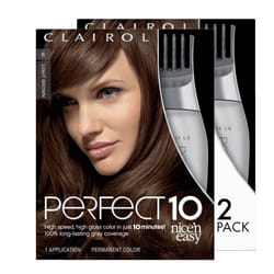 Clairol Nice'n Easy Perfect 10 Permanent Hair Color  6 Light Brown  Pack of 2