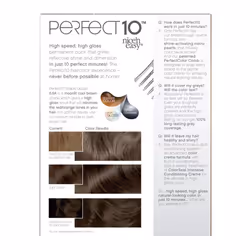 Clairol Nicen Easy Perfect 10 Permanent Hair Dye  6.5A Lightest Cool Brown Hair Color  Pack of 1