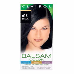 Clairol Balsam Permanent Hair Dye 618 Black Hair Color Pack of 1