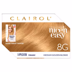 Clairol Nice'n Easy Permanent Hair Dye  8G Medium Golden Blonde Hair Color  3 Count