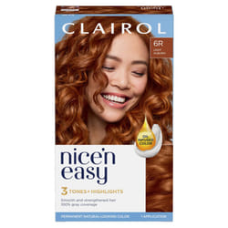 Clairol Nice'n Easy Permanent Hair Dye  6R Light Auburn Hair Color  Pack of 1