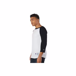 Adult Raglan T-Shirt - WHITE BLAcK - SD0102H7DNVP