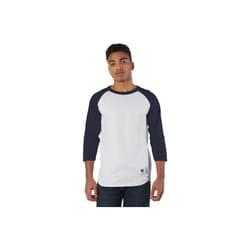 Adult Raglan T-Shirt - WHITE BLAcK - S(D0102H7DNI2)