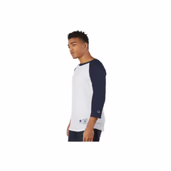 Adult Raglan T-Shirt - WHITE BLAcK - S(D0102H7DNI2)