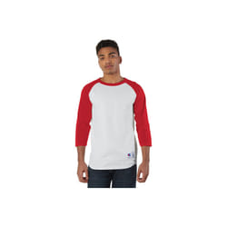 Adult Raglan T-Shirt - WHITE BLAcK - S(D0102H7DNSX)