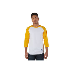 Adult Raglan T-Shirt - WHITE BLAcK - S(D0102H7DNgX)