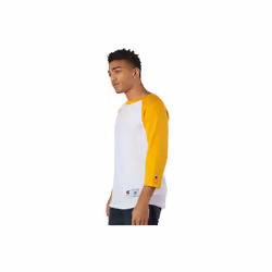 Adult Raglan T-Shirt - WHITE BLAcK - S(D0102H7DNgX)