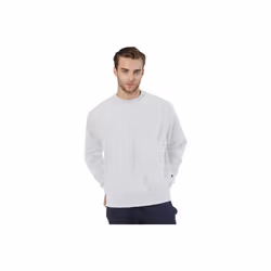 Adult Reverse Weave crew - WHITE - S(D0102H7DV9J)