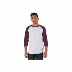Adult Raglan T-Shirt - WHITE BLAcK - S(D0102H7DN28)