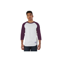 Adult Raglan T-Shirt - WHITE BLAcK - S(D0102H7DN28)