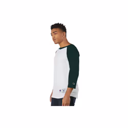 Adult Raglan T-Shirt - WHITE BLAcK - SD0102H7DNL2