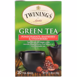 Twinings, Green Tea, Pomegranate, Raspberry & Strawberry, 20 Tea Bags, 1.06 oz (30 g)
