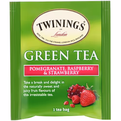 Twinings, Green Tea, Pomegranate, Raspberry & Strawberry, 20 Tea Bags, 1.06 oz (30 g)