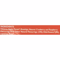 Twinings Cranberry/Raspberry and Elderflower Tea Bags (Pack of 20)