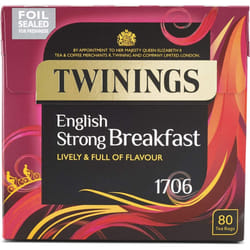 Twinings English Strong Breakfast 80 Tea Bags, 250g