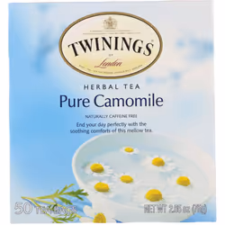 Twinings, Herbal Tea, Pure Camomile, Caffeine Free, 50 Tea Bags, 2.65 oz (75 g)