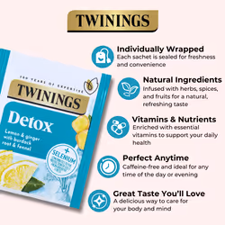 Twinings Superblends Digest Tea Individually Wrapped Envelopes - 20 Tea Bags