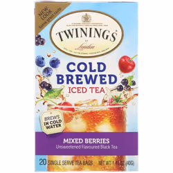 Twinings, Cold Brewed Iced Tea, Mixed Berries, 20 Tea Bags, 1.41 oz (40 g)