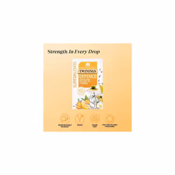 Superblends Defence Tea - Citrus & Ginger Green Tea Herbal Infusion with Echinacea & Vitamin C - 80 x Biodegradable Tea Bags