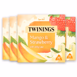 Mango, Strawberry & Lime Fruit Tea, 80 Tea Bags (Multipack of 4 x 20 Tea Bags)