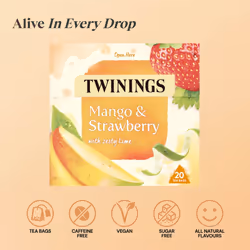 Mango, Strawberry & Lime Fruit Tea, 80 Tea Bags (Multipack of 4 x 20 Tea Bags)