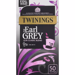 Twinings The Earl Grey 50 Tea Bags (Pack of 4, total 200 Tea Bags)